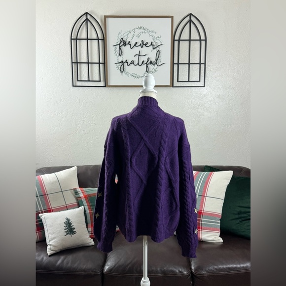 Taylor Swift Speak Now TV Taylor's Version Cardigan Purple Gold Stars Size MD/LG - Picture 7 of 16